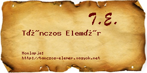 Tánczos Elemér névjegykártya